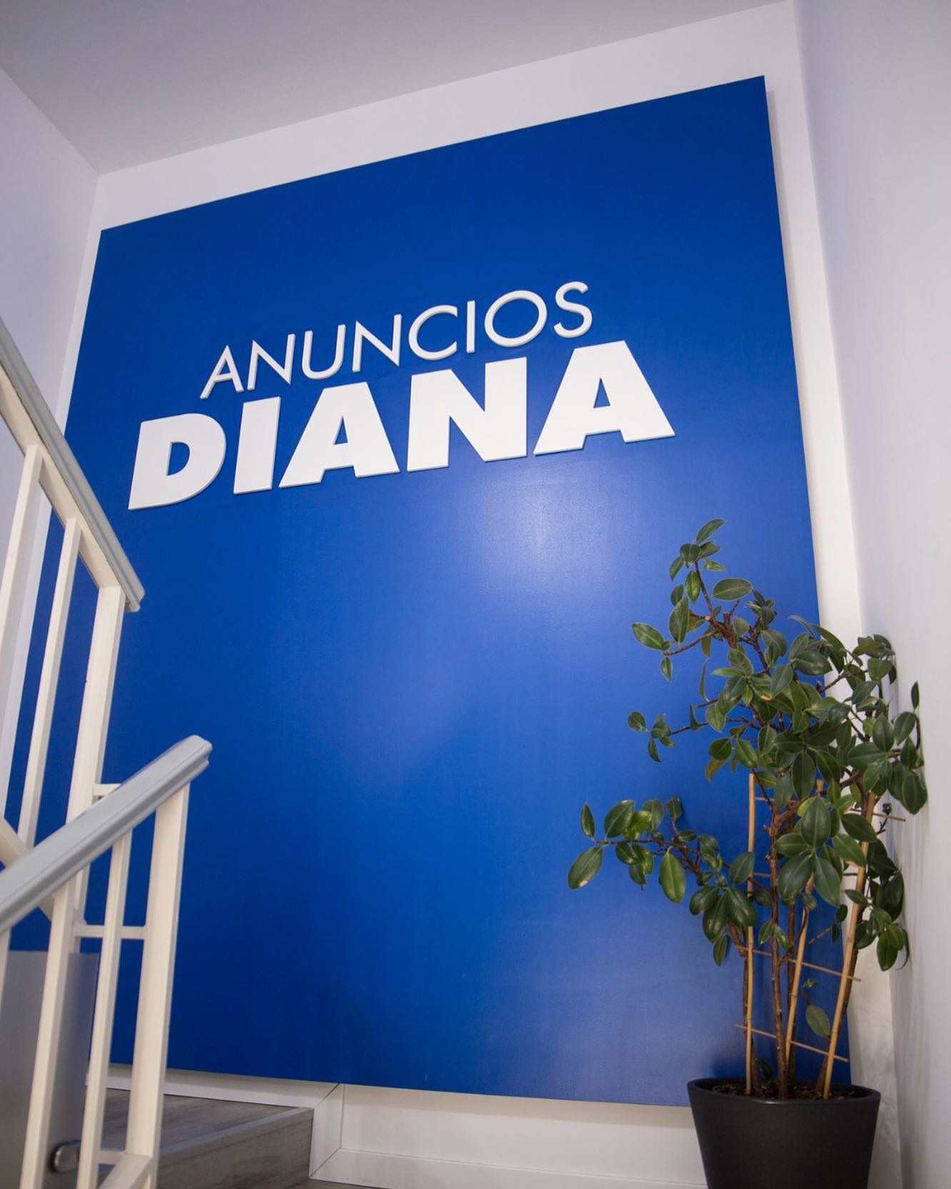 Panel interior de Anuncios Diana Málaga con el logo